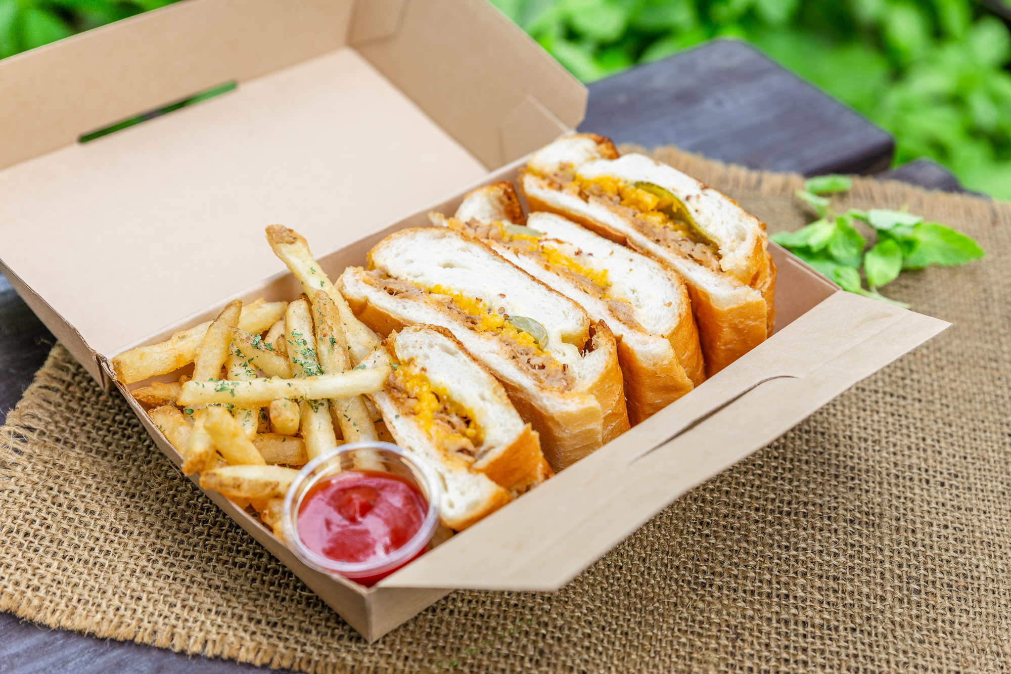 プルドポークのホットサンド